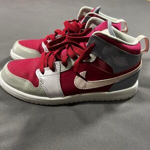 Nike Jordan Air Jordan 555111-609 Pink White Mid Top Kids Girls Sneakers 3Y